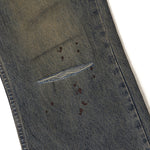 Vintage Wash Ripped Knee Loose Jeans