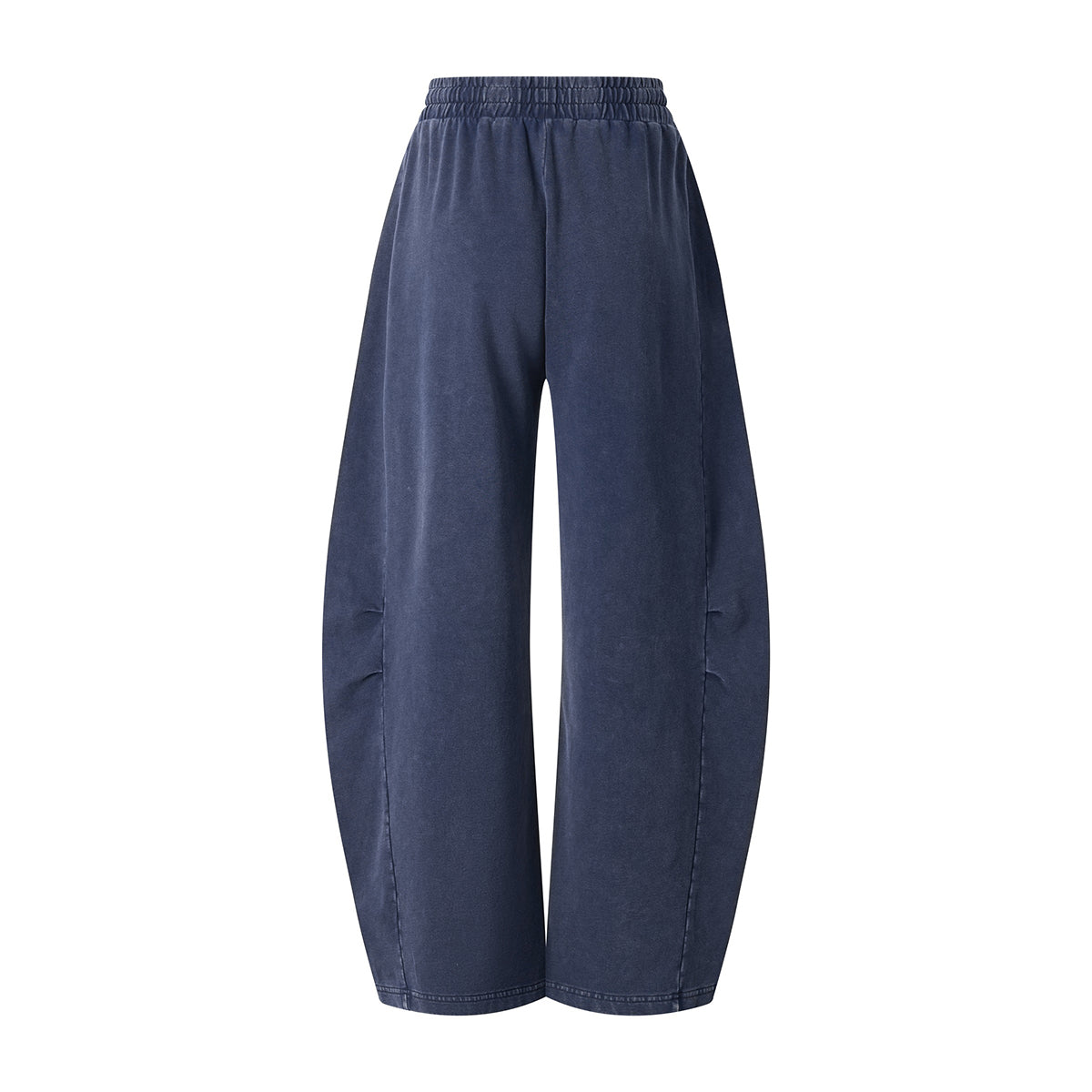 Vintage Washed Curved Panel Wide Drawstring Pants
