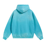 Destroyed Oversized Acid Wash Bleach Splatter Hoodie