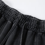 Streetwear Distressed Curved Panel Straight-Leg Pants