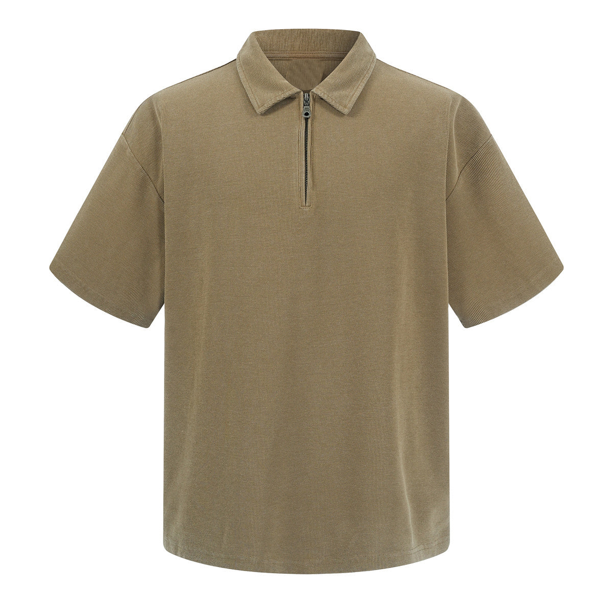 Zippered Polo Soft Cotton Everyday Casual Stylish Tee