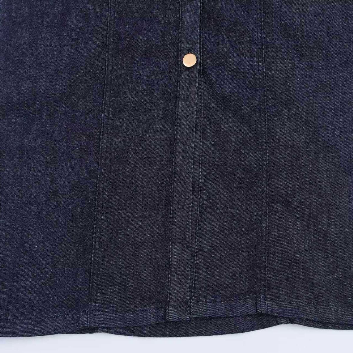 Decorative Button Strappy Denim Maxi Dress