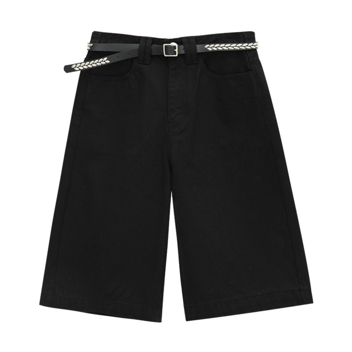 Women's Solid Color Bermuda Denim Shorts
