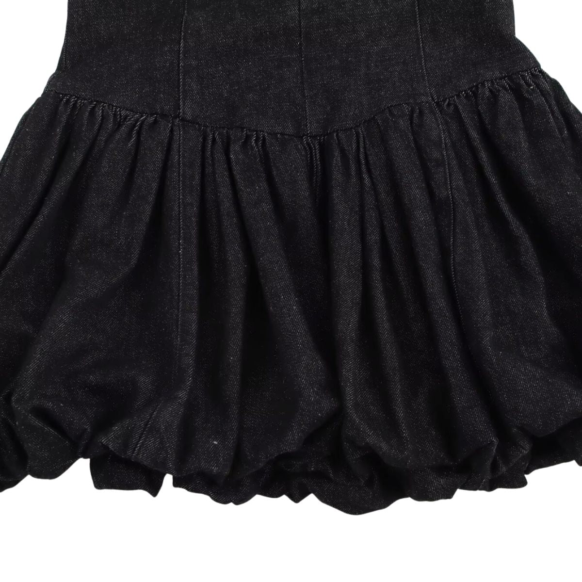 Black Sleeveless High-Neck Ruffled Mini Dress