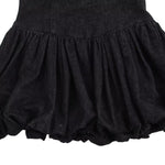 Black Sleeveless High-Neck Ruffled Mini Dress
