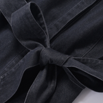 Self-Tied Halter Neck Denim Maxi Dress