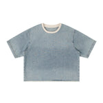 Washed Cotton Oversized Crew Neck Tee