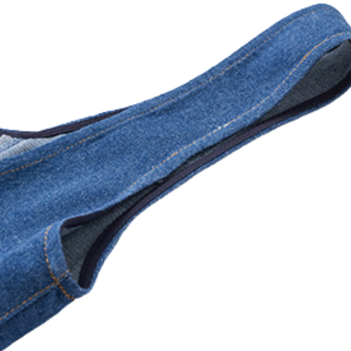 Square Neck A-Line Denim Midi Dress