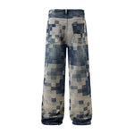 Pixel Art Baggy Jeans-INNBLAC Fashion Apparel