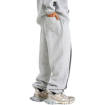 Arc Stripe Thick Baggy Joggers-INNBLAC Fashion Apparel