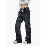 Vintage Smoke Wash Relaxed Flare Denim Jeans