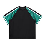 Breathable Mesh Contrast Retro Outdoor Activity Tee