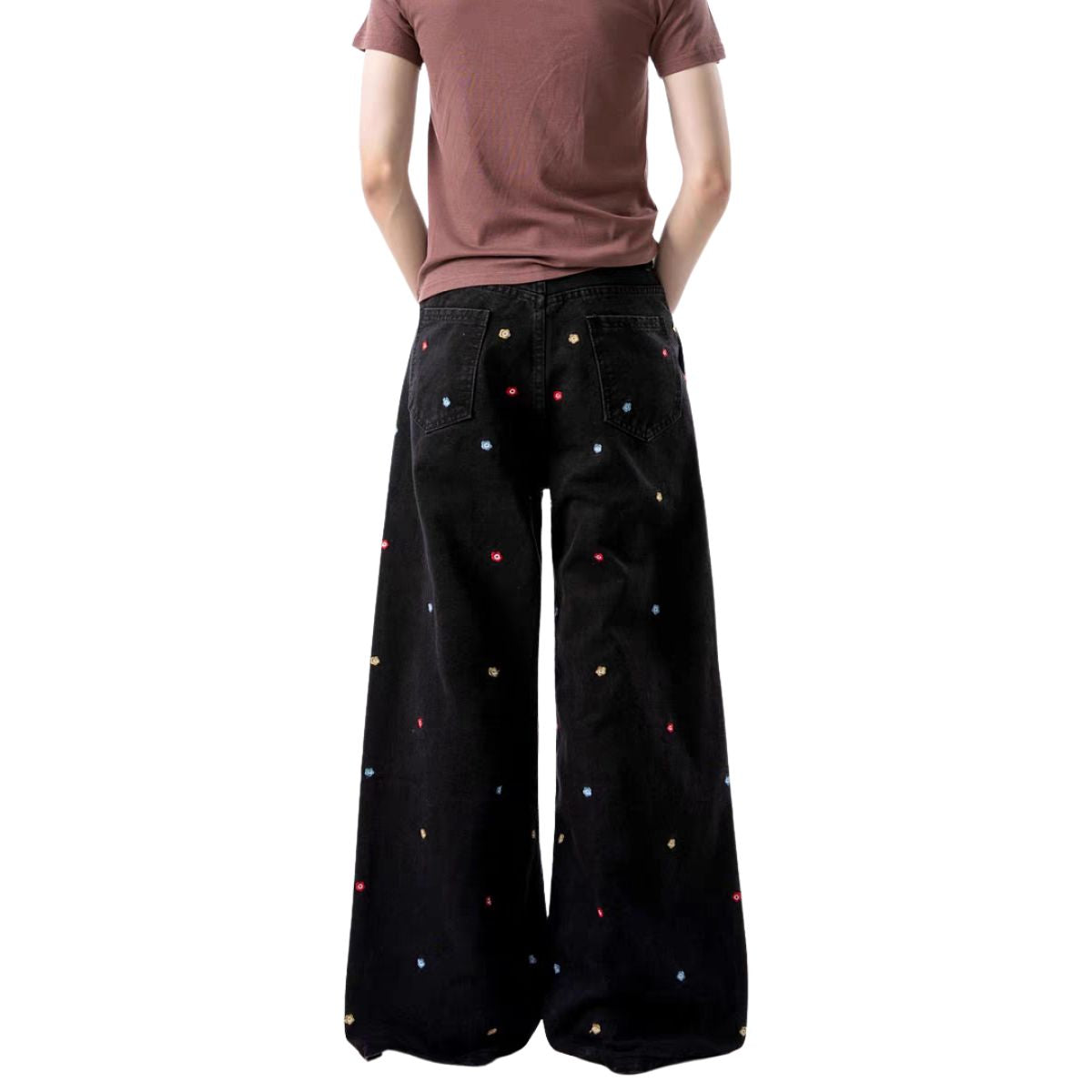 Vintage Rhinestone Straight Leg Jeans