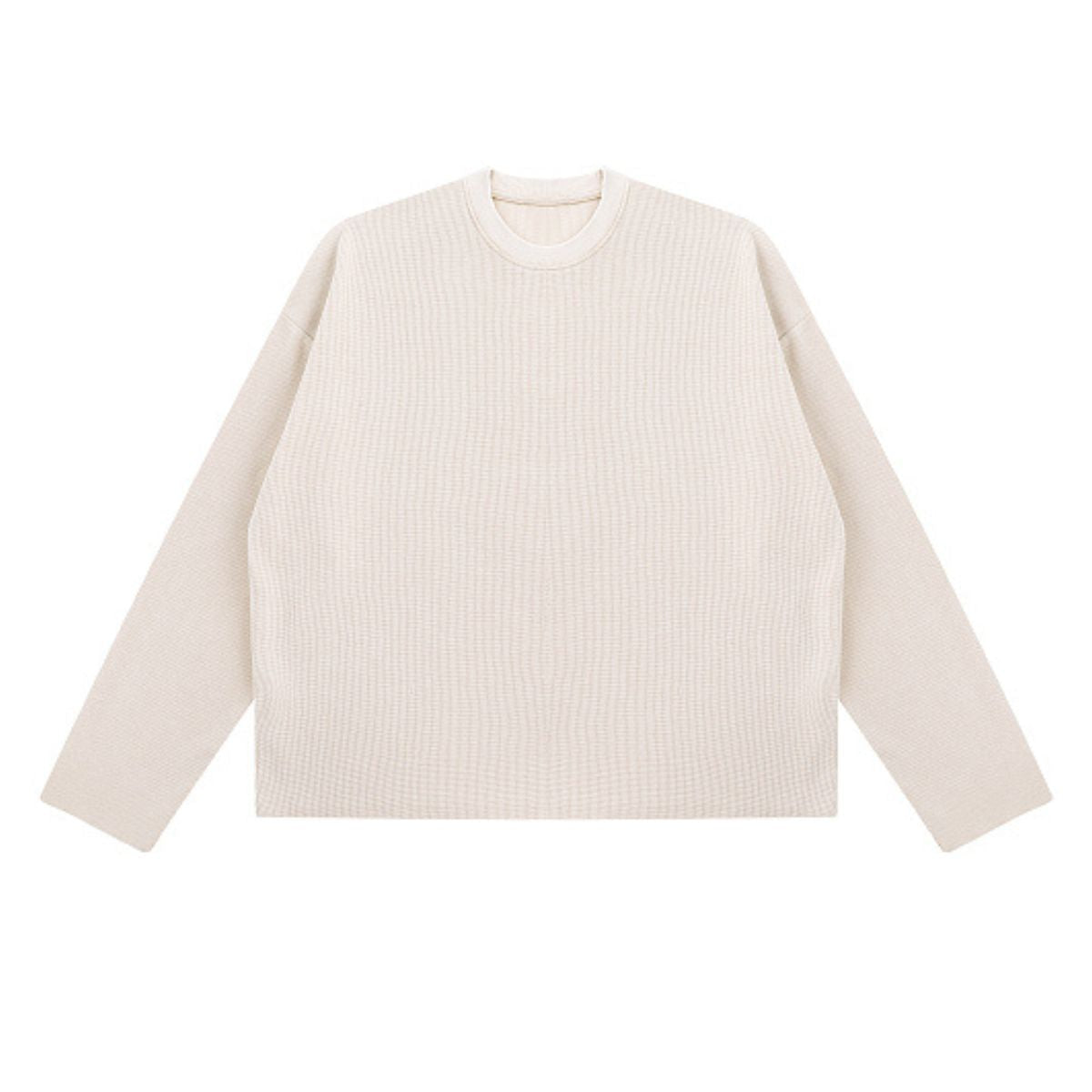 Heavyweight Washed Waffle Cotton Long Sleeve Tee 340G