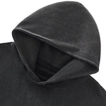 Raw Edge Boxy Washed Cotton Hoodie