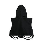 Distressed Cut-Out Denim Hooded Vest
