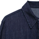Indigo Button-Front Relaxed Denim Shacket