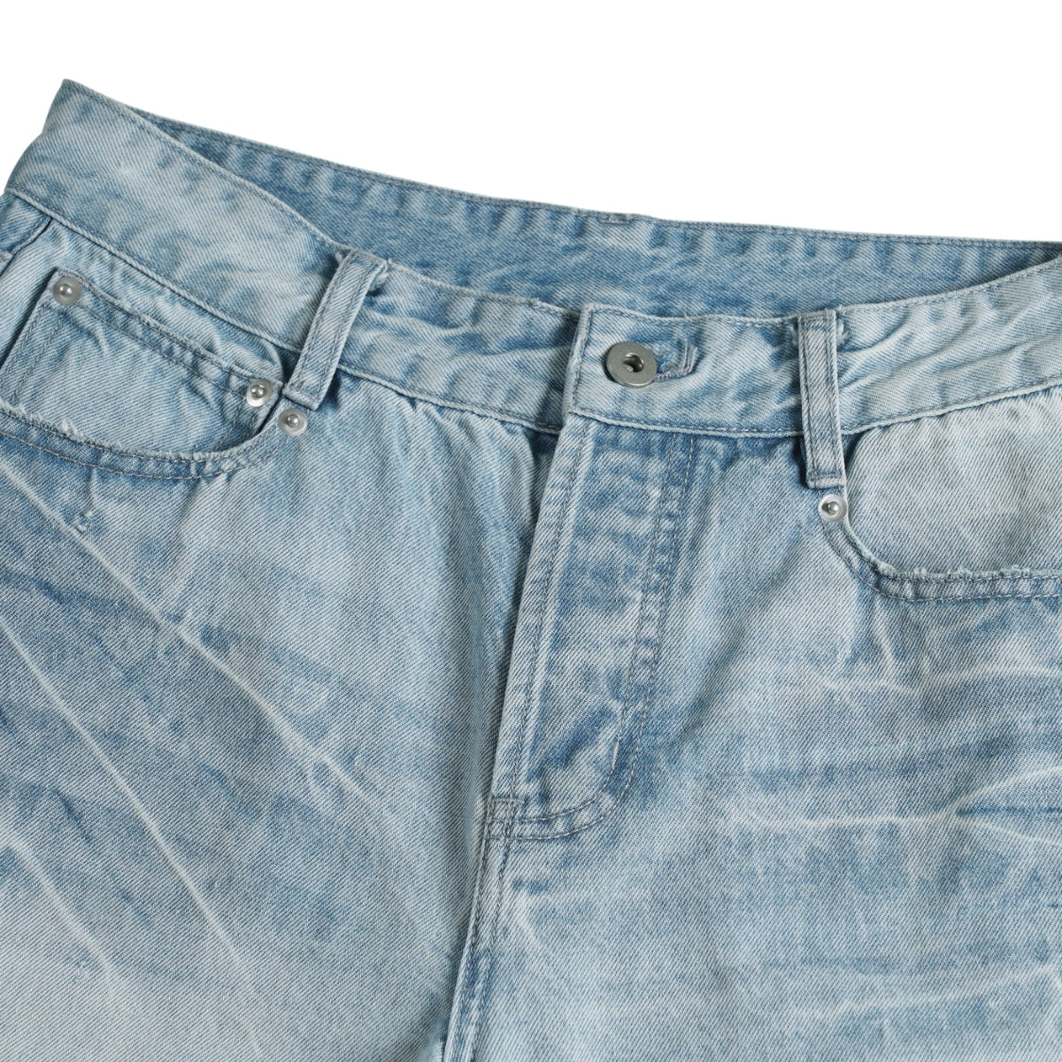 Light Wash Ghost Claw Baggy Wide Leg Denim Jeans