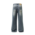 Washed Straight Leg Denim Pants-INNBLAC Fashion Apparel