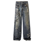 Street Digital Print Jeans-INNBLAC Fashion Apparel