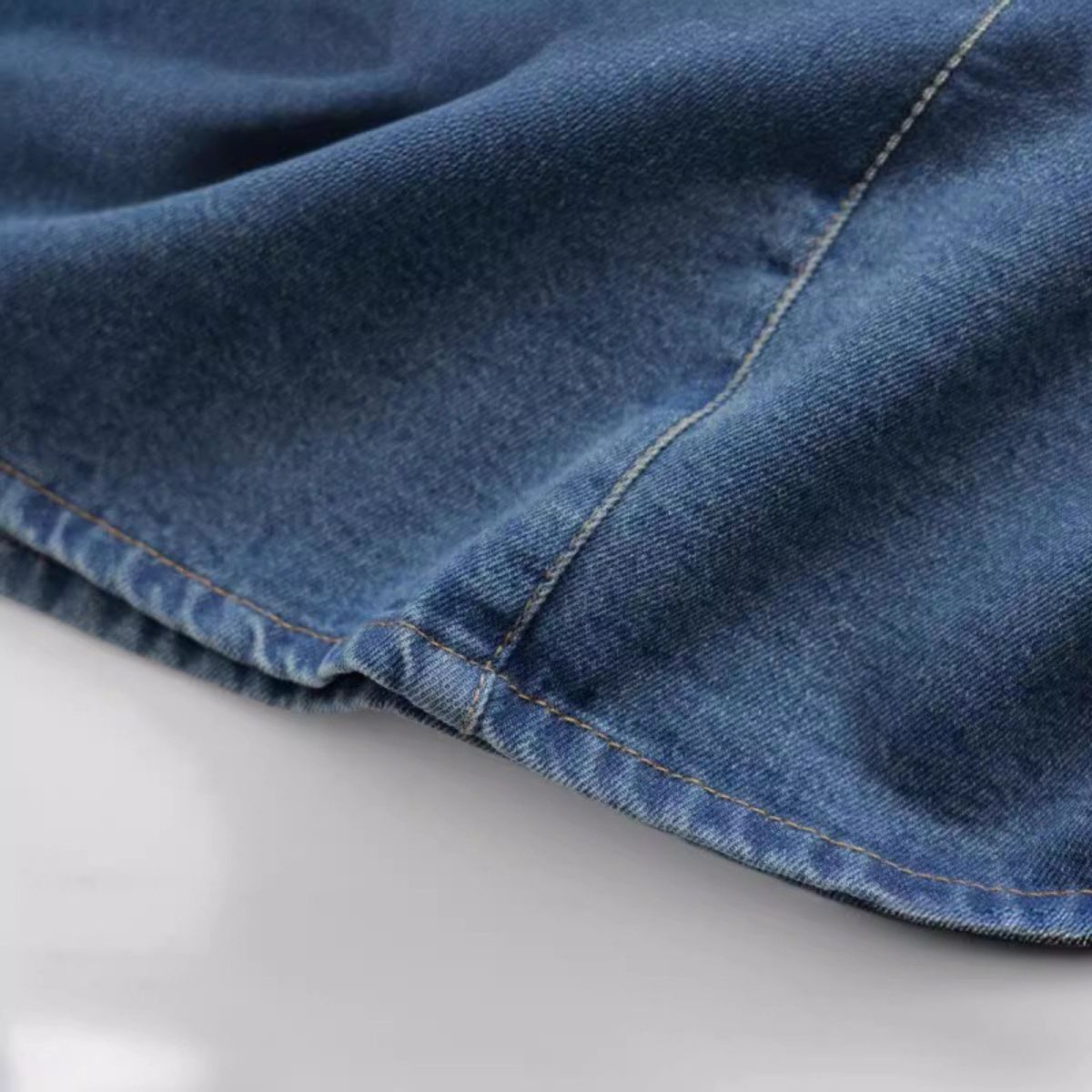 Halter Neck A-Line Denim Midi Dress