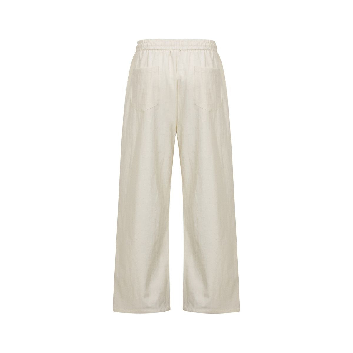 Relaxed Drawstring Wide Leg Casual Trousers