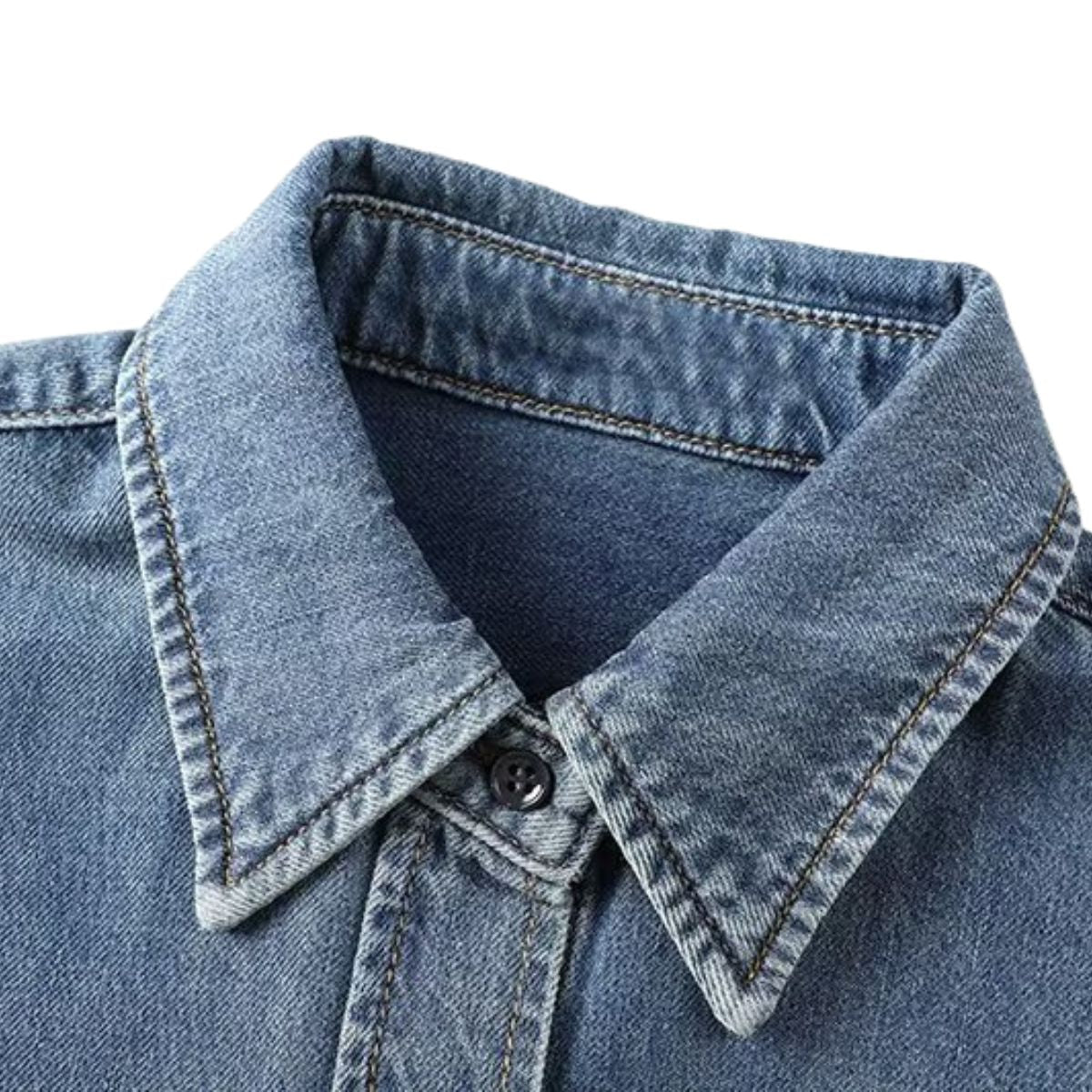 Women's Loose Long-sleeved Denim Shirt Top