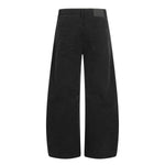 Vintage Scimitar-Wash Pleated Loose-Fit Wide-Leg Pants