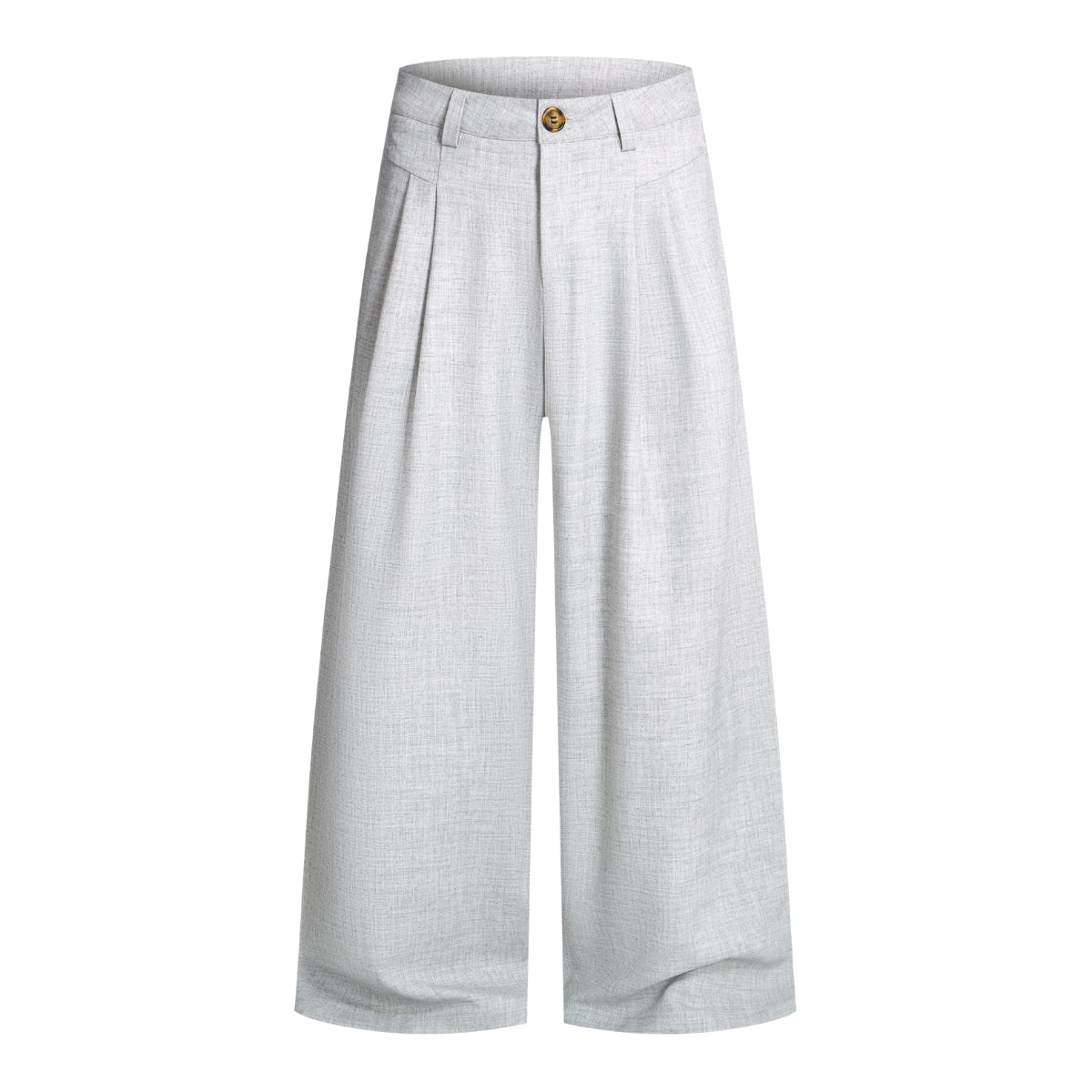 Double-Pleat Baggy Wide-Leg Trousers