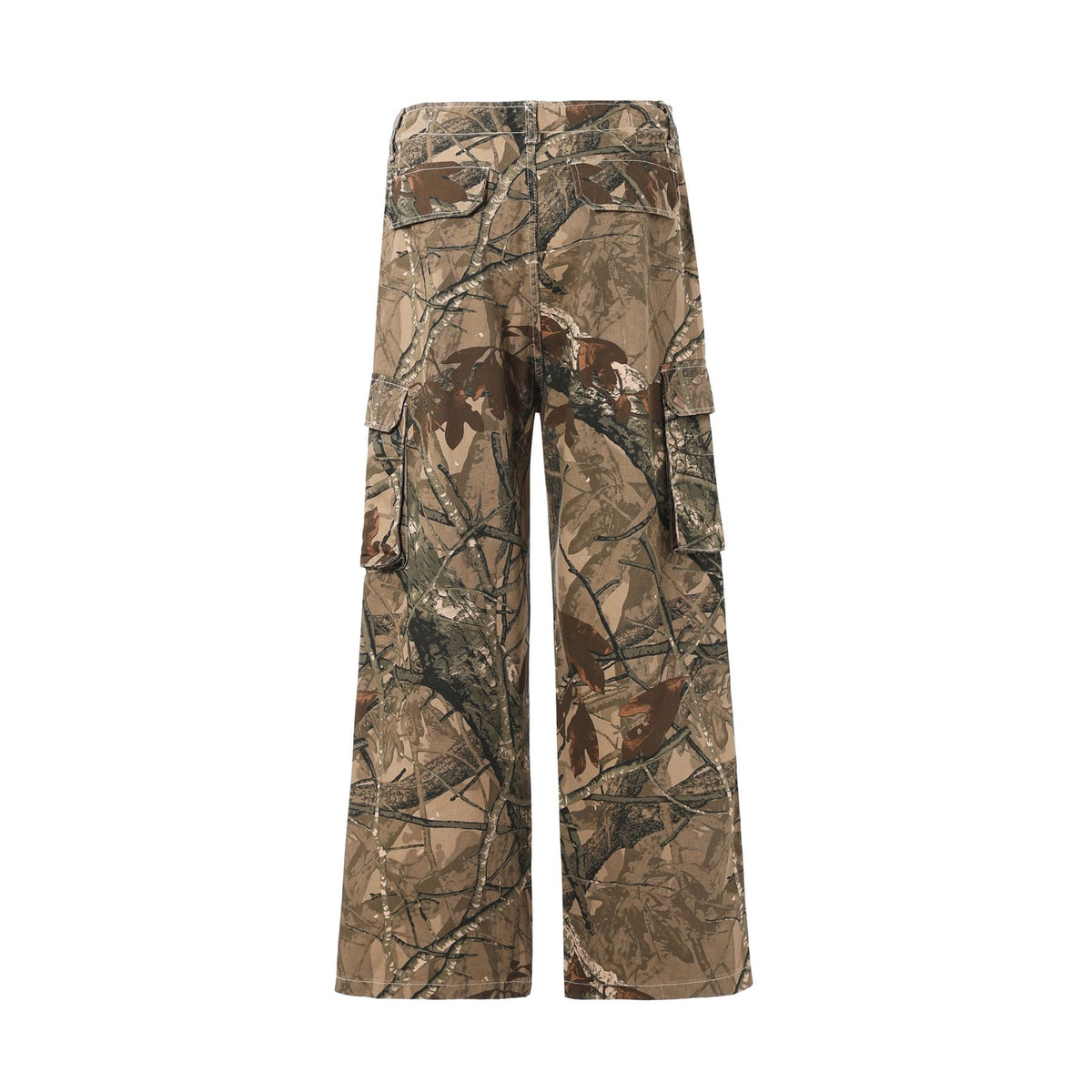 Tree Branch Print Camouflage Cargo Pants-INNBLAC Fashion Apparel