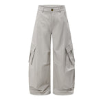 Loose Fit Curved Parachute Pants