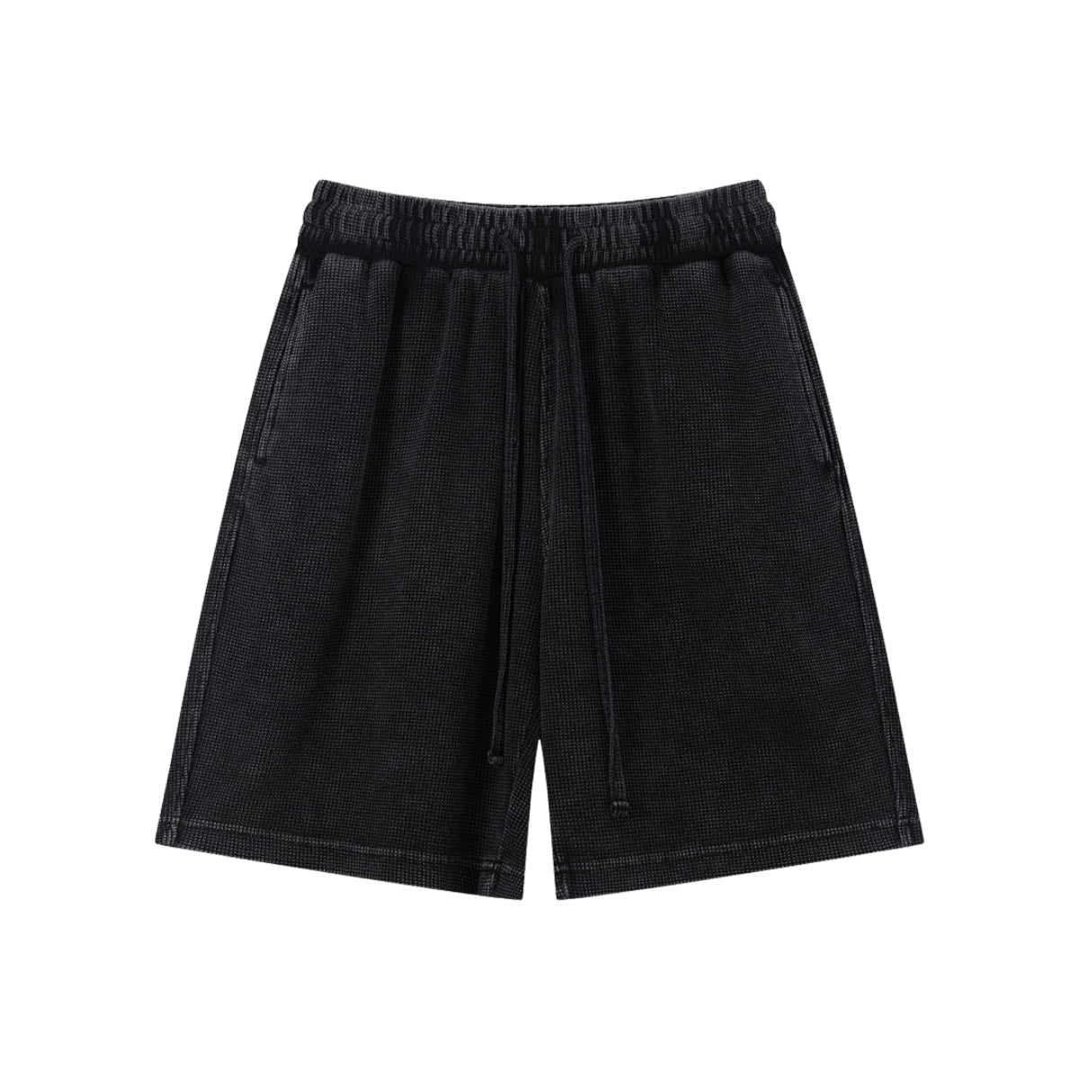 Men’s Vintage Wash Loose Fit Snowflake Waffle Shorts