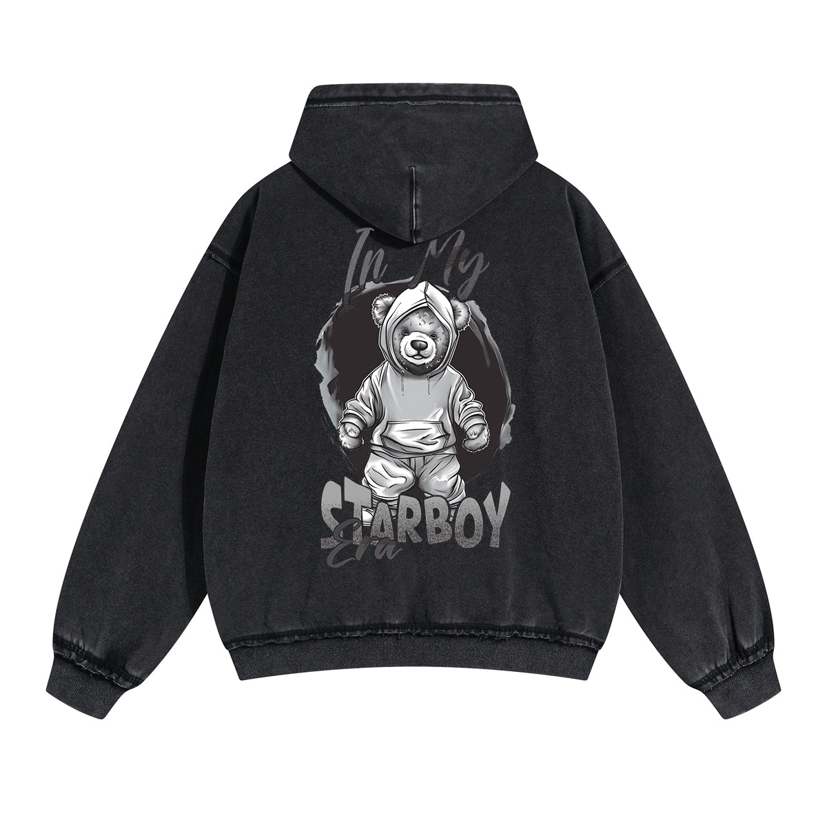 In My Starboy Era Graphic Washed Hoodie-INNBLAC Fashion Apparel