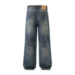 Vintage Washed Straight Leg Jeans-INNBLAC Fashion Apparel