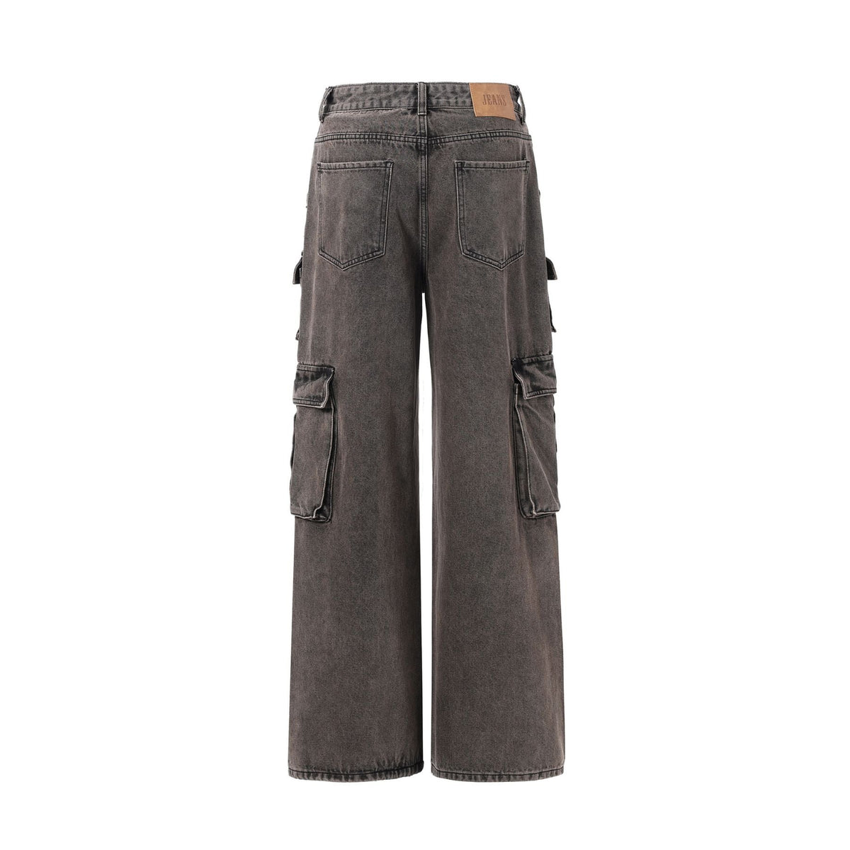 Wide Leg Denim Cargo Pants-INNBLAC Fashion Apparel