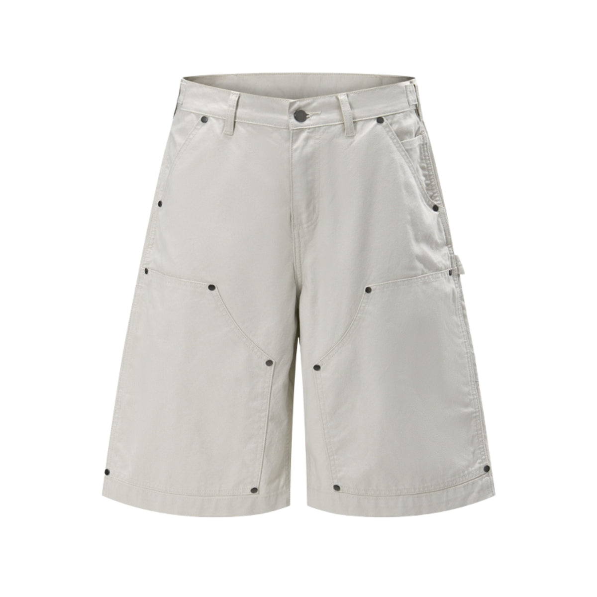 Rivet Detail Baggy Bermuda Cargo Streetwear Denim Pants Shorts