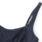 Women's Strappy Denim Maxi Dress