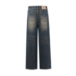 Vintage Washed Straight Leg Jeans-INNBLAC Fashion Apparel