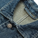 Loose Fit Denim Button-Front Jacket
