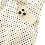 Polka Dot Strappy Denim Midi Dress