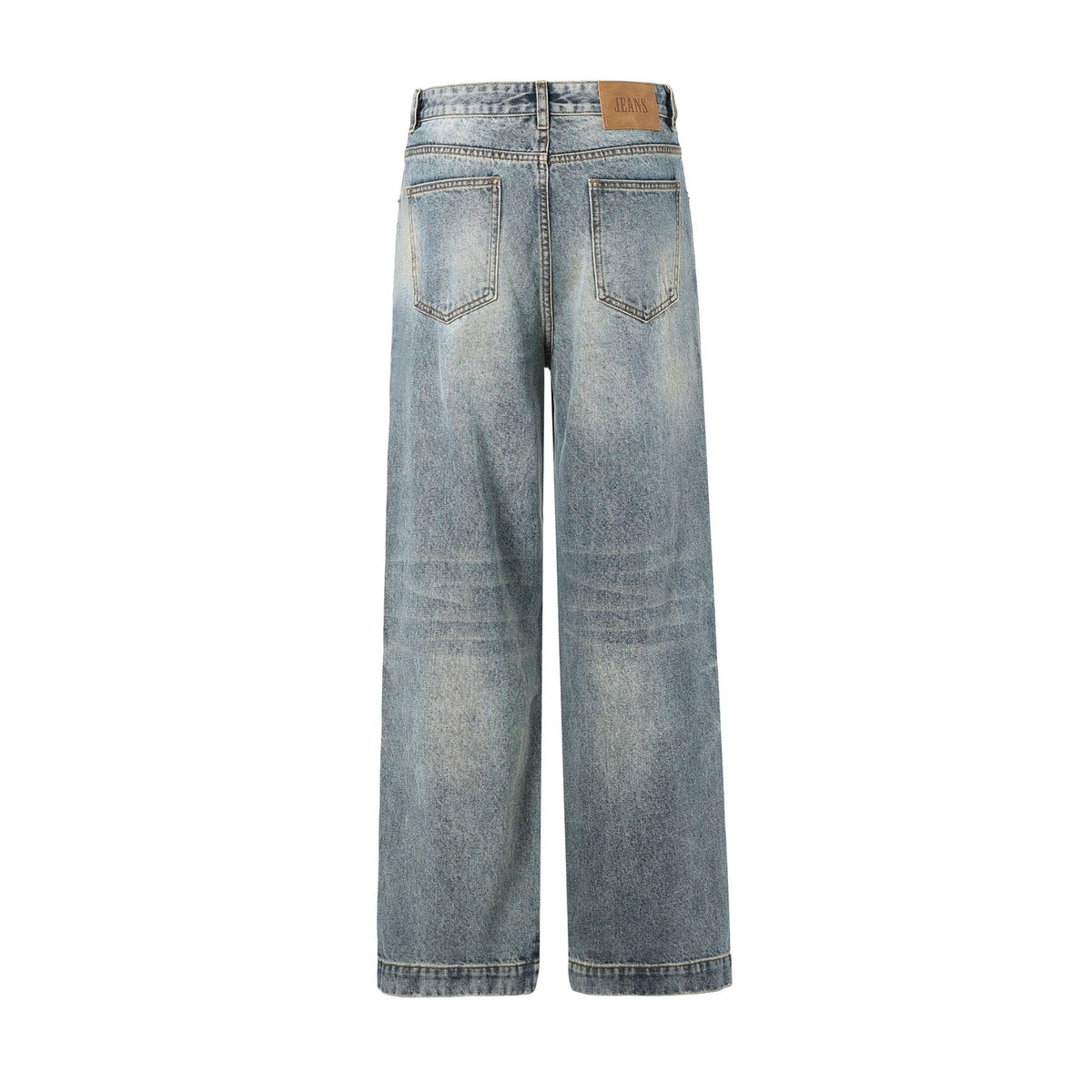 Vintage Wash Straight Leg Jeans-INNBLAC Fashion Apparel