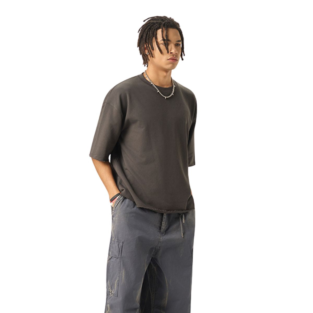 Heavyweight Raw edge Boxy T-Shirt 280gsm
