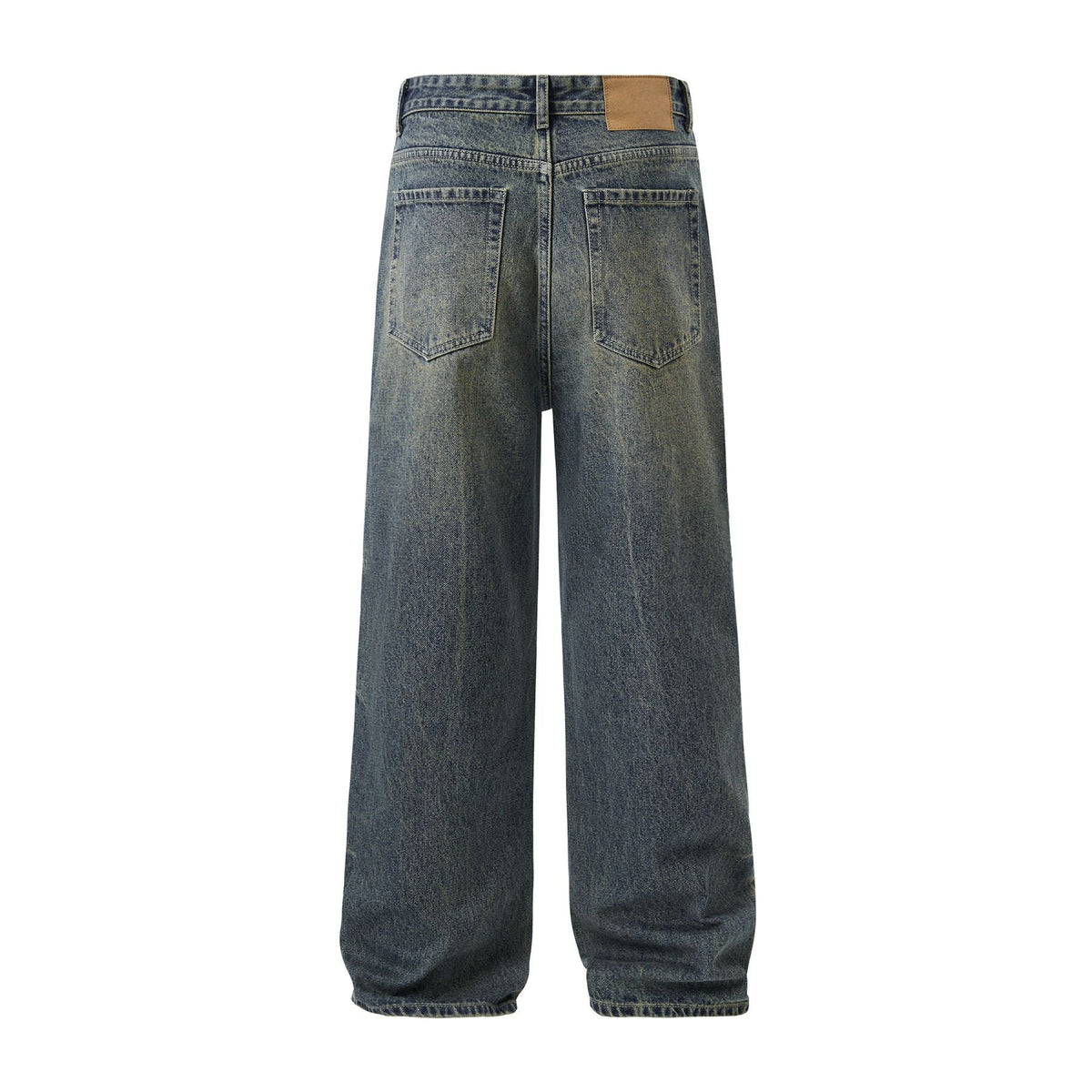 Washed Lightning Straight Leg Jeans-INNBLAC Fashion Apparel