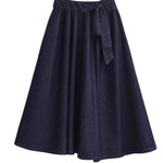 Halter Neck Denim Belted Dress