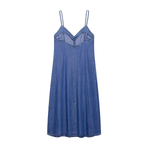 Relaxed Sleeveless A-Line Slip Midi Dress