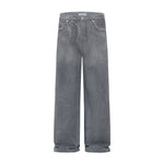 Vintage Washed Spray-Dyed Relaxed Straight-Leg Jeans