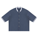Heavyweight V Neck Button Cardigan Tee 320G
