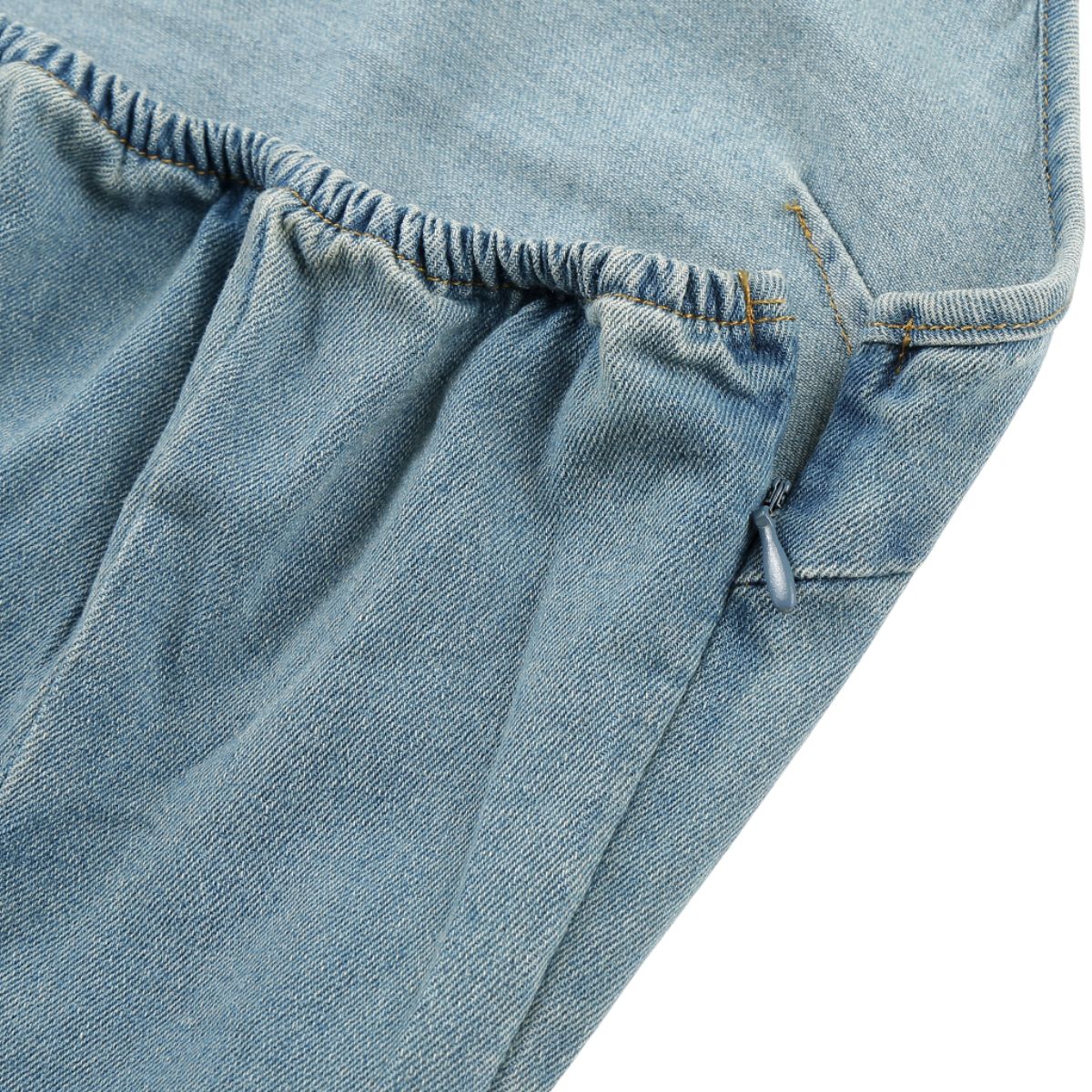 Ruched Denim Halter Mini Dress