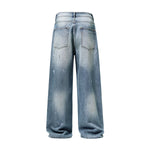 Paint Spattered Straight Leg Jeans-INNBLAC Fashion Apparel