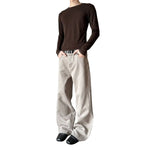 Minimalist Washed Straight Leg Denim Jeans